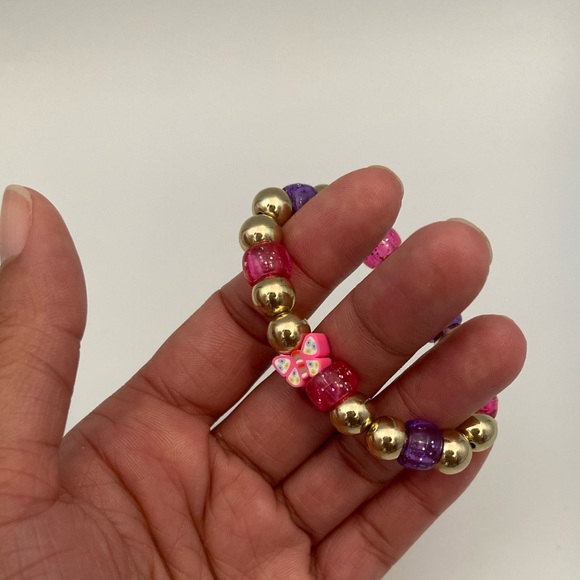 Handmade Trendy Y2K Inspired Children’s Stretch Bead Bracelet - Picture 2 of 2